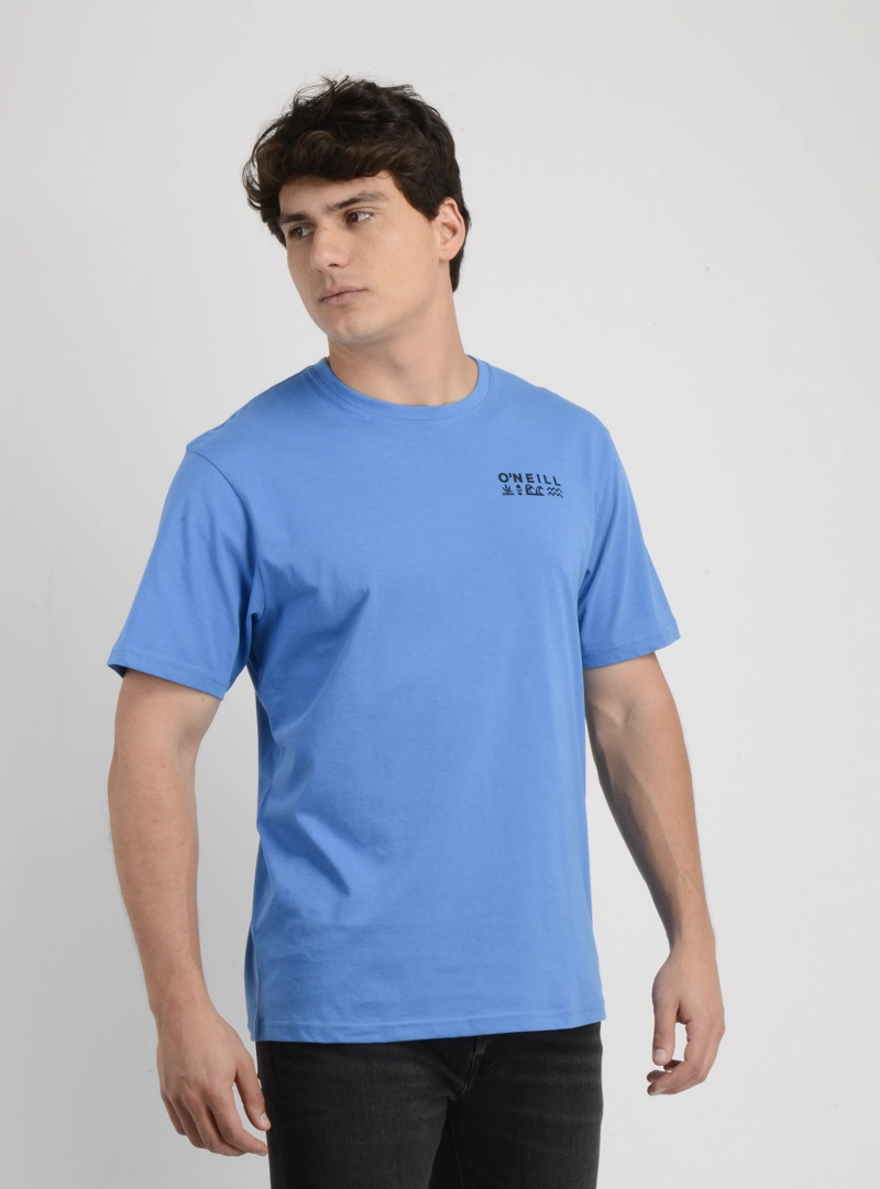 POLERA MANGA CORTA GLYPHS AZUL - 4