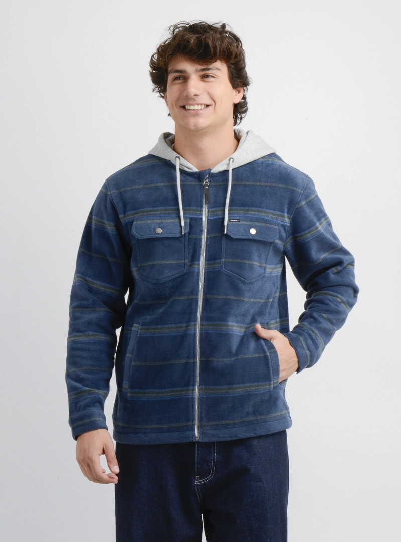 CAMISA POLAR MANGA LARGA ARCHER AZUL M