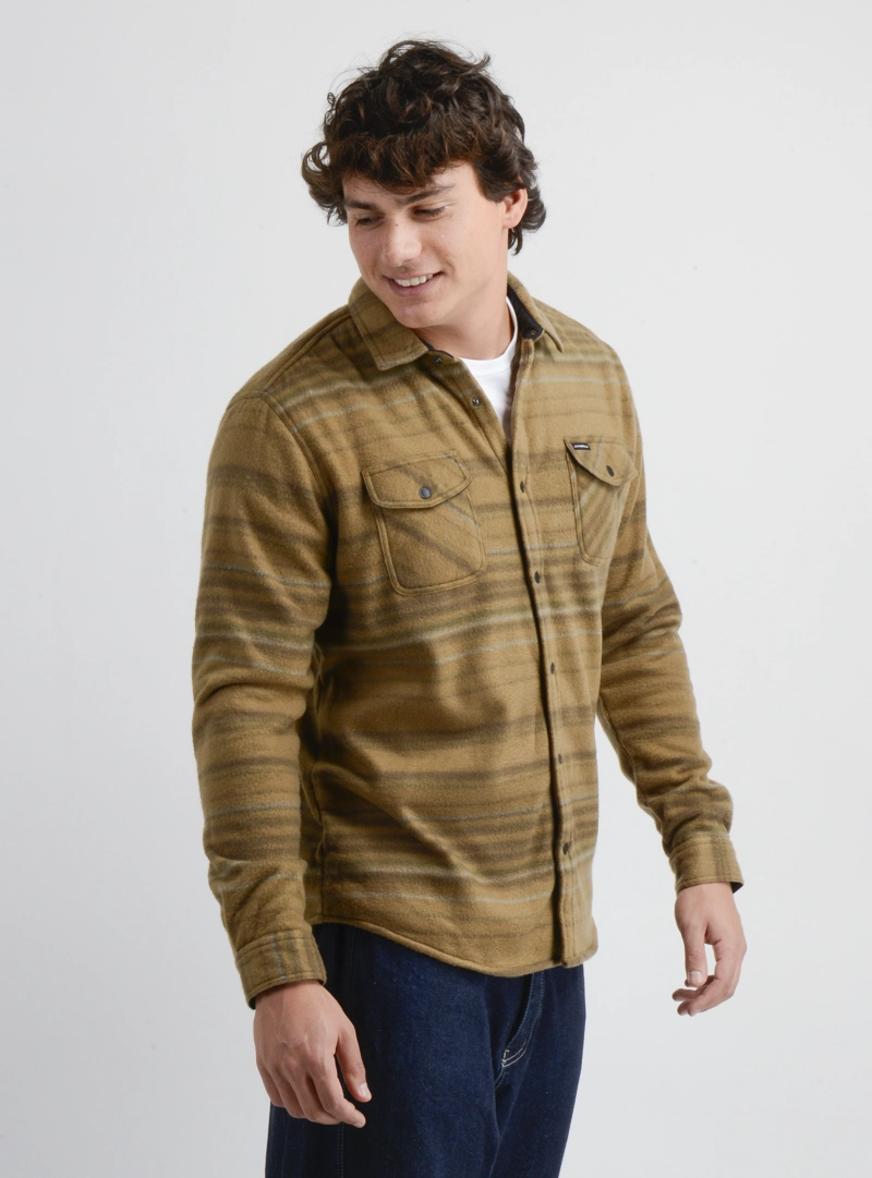 CAMISA POLAR MANGA LARGA GLACIER OVERSHIRT CAFE - 4