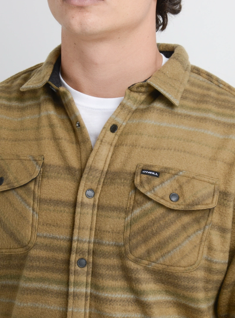 CAMISA POLAR MANGA LARGA GLACIER OVERSHIRT CAFE - 5