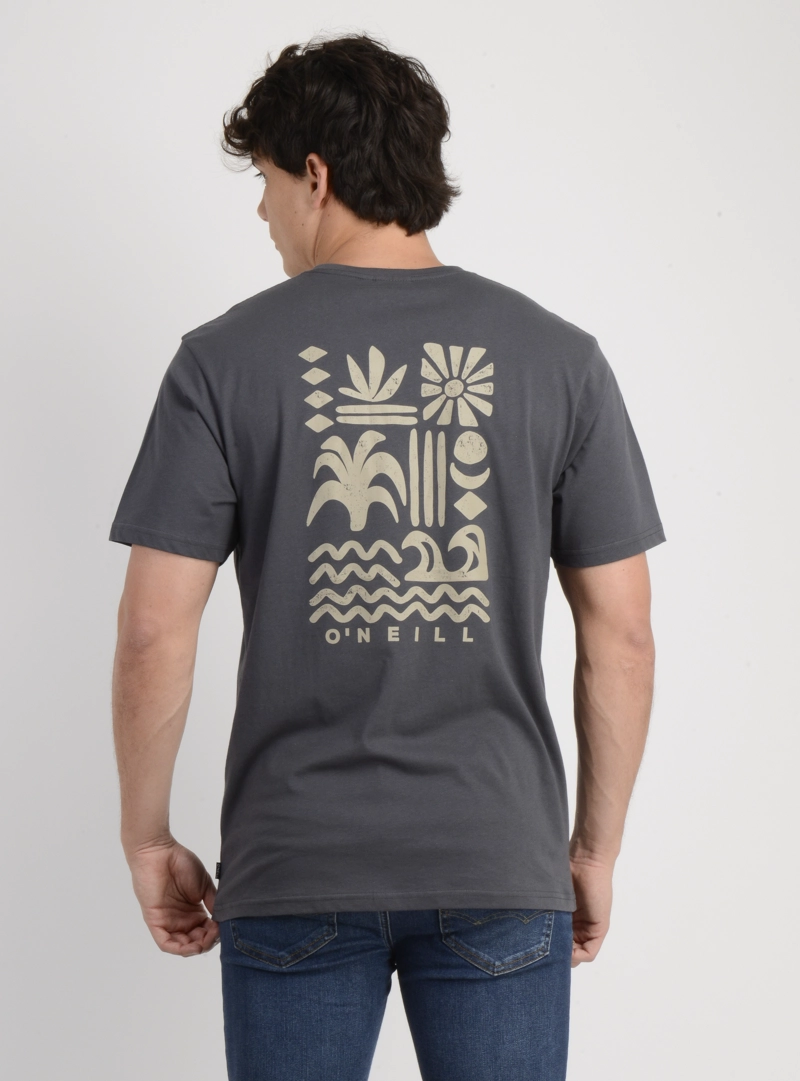POLERA MANGA CORTA GLYPHS GRIS OSCURO - 2