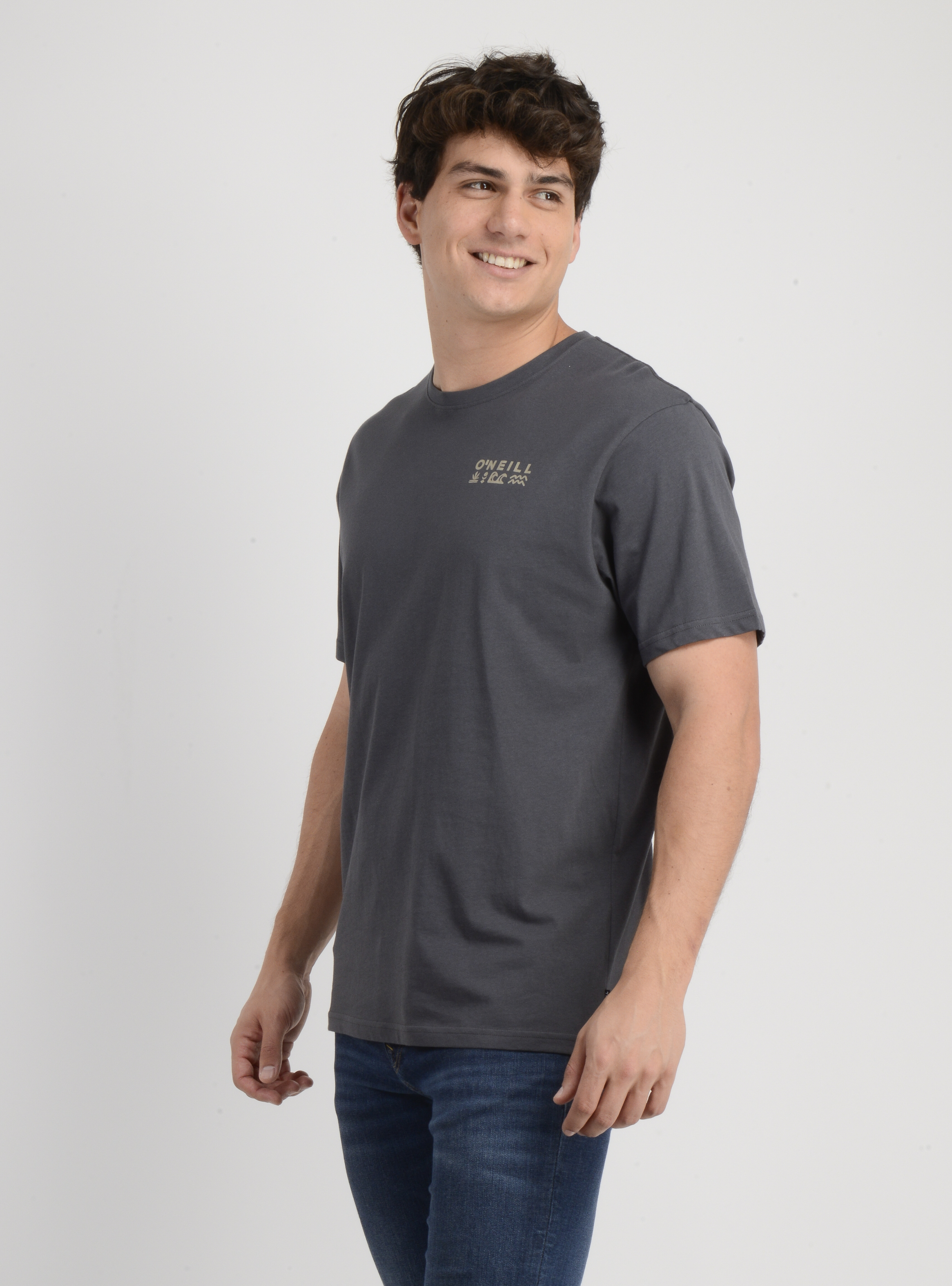 POLERA MANGA CORTA GLYPHS GRIS OSCURO - 3