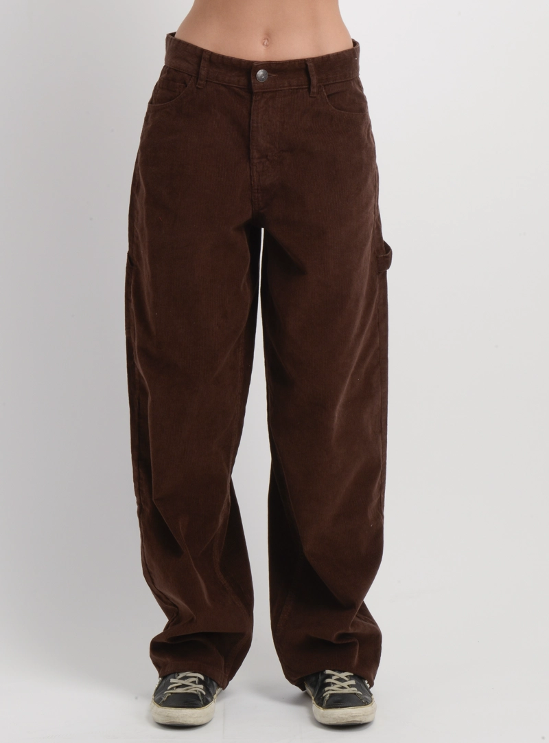 PANTALON COTELE LUX  CAFE - 1