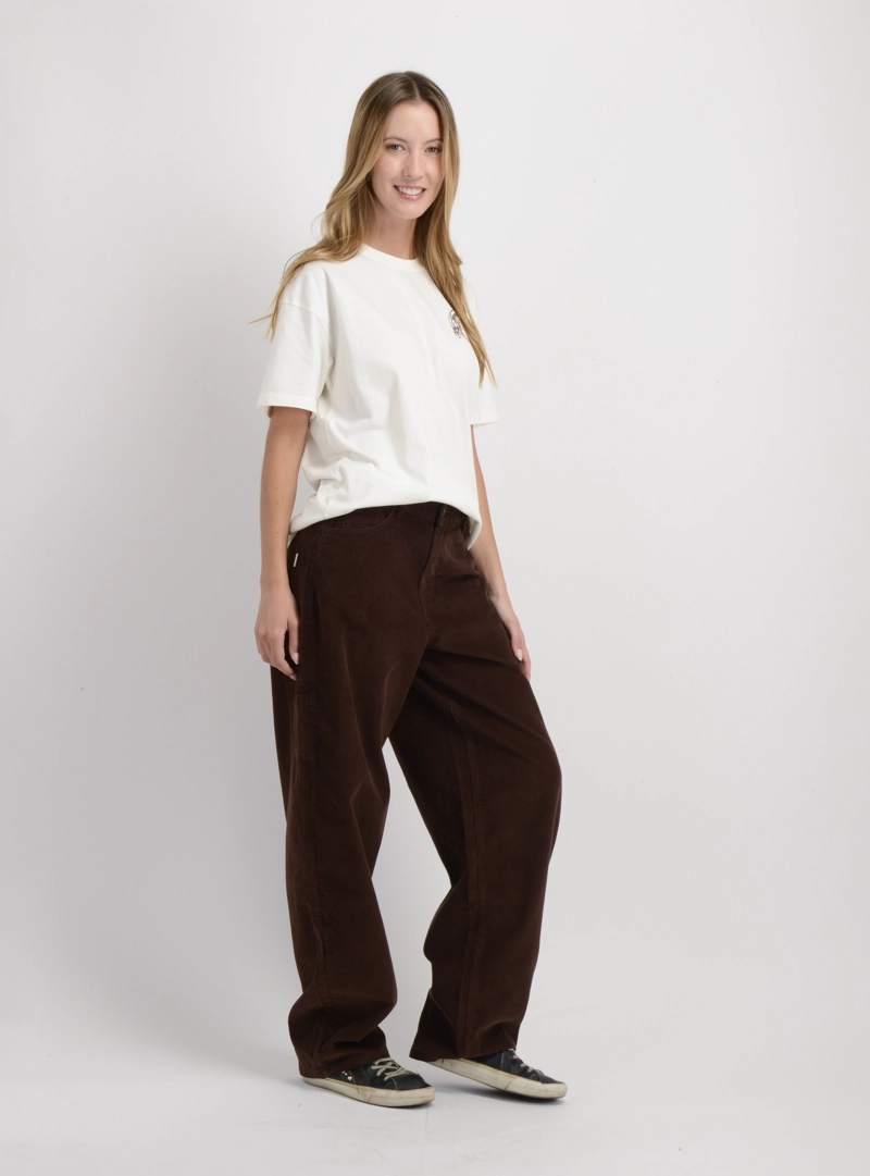 PANTALON COTELE LUX  CAFE - 4