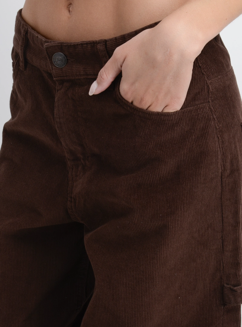 PANTALON COTELE LUX  CAFE - 5