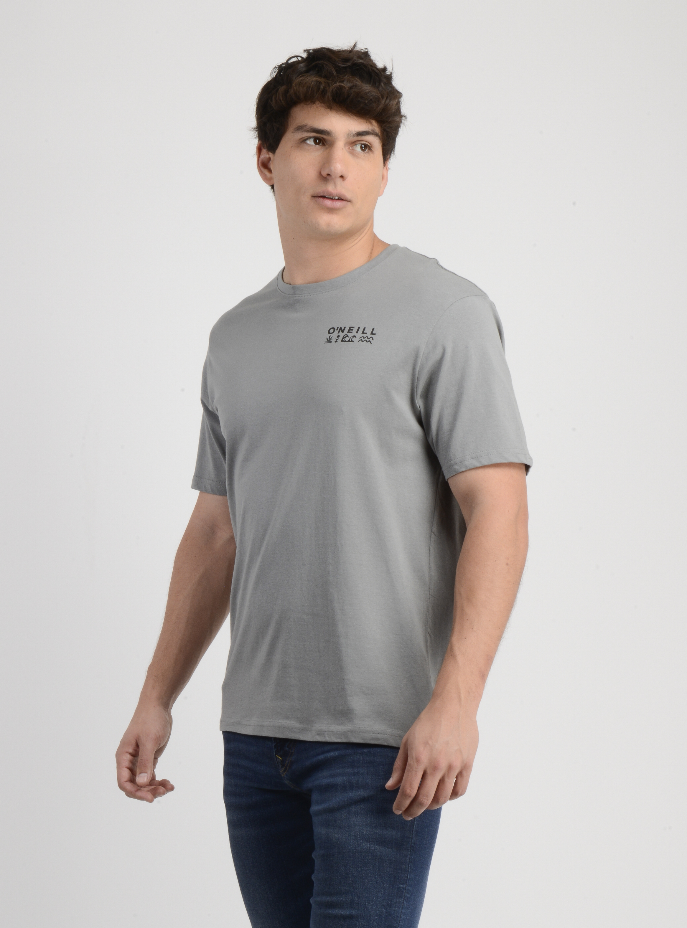 POLERA MANGA CORTA GLYPHS GRIS - 3