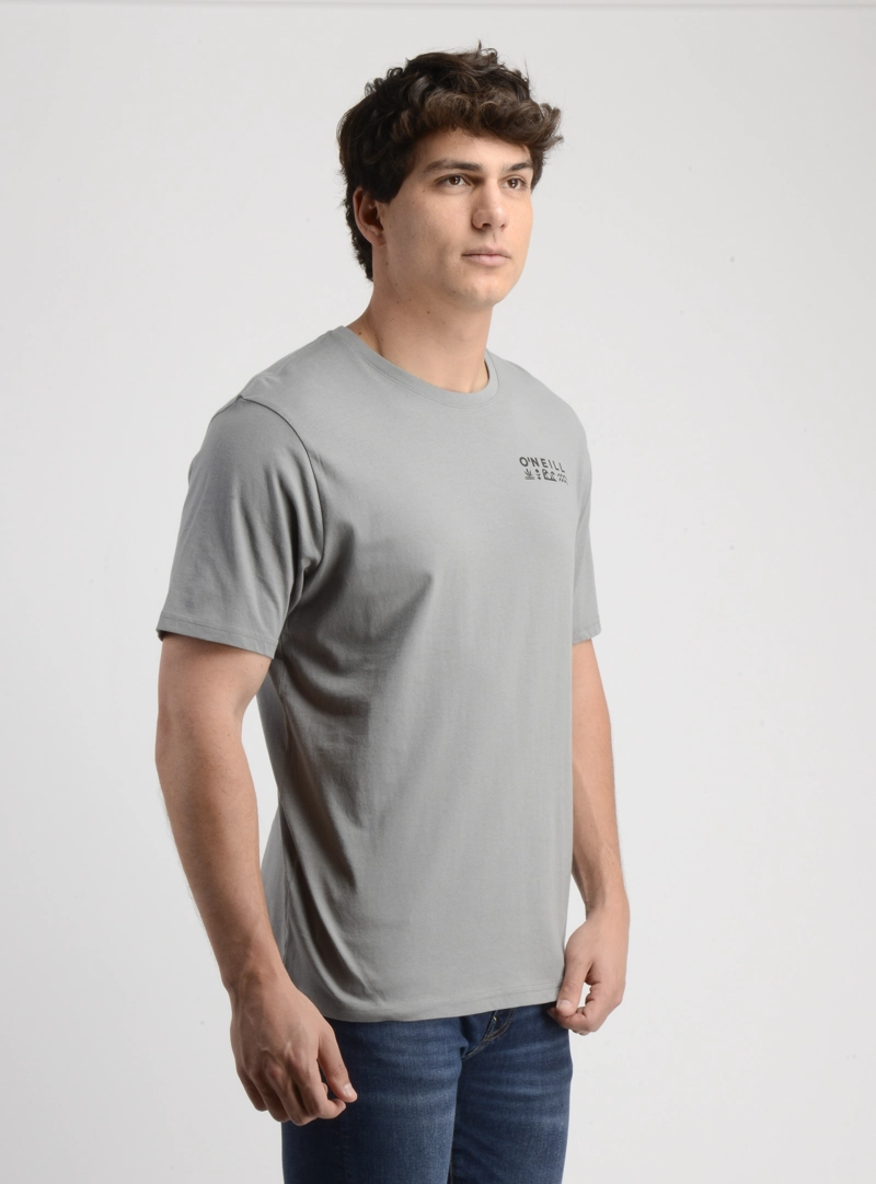 POLERA MANGA CORTA GLYPHS GRIS - 4