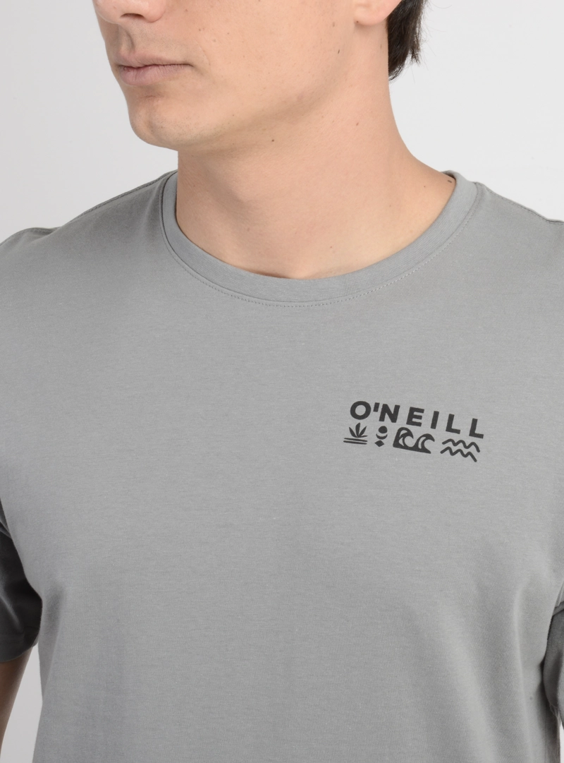 POLERA MANGA CORTA GLYPHS GRIS - 5