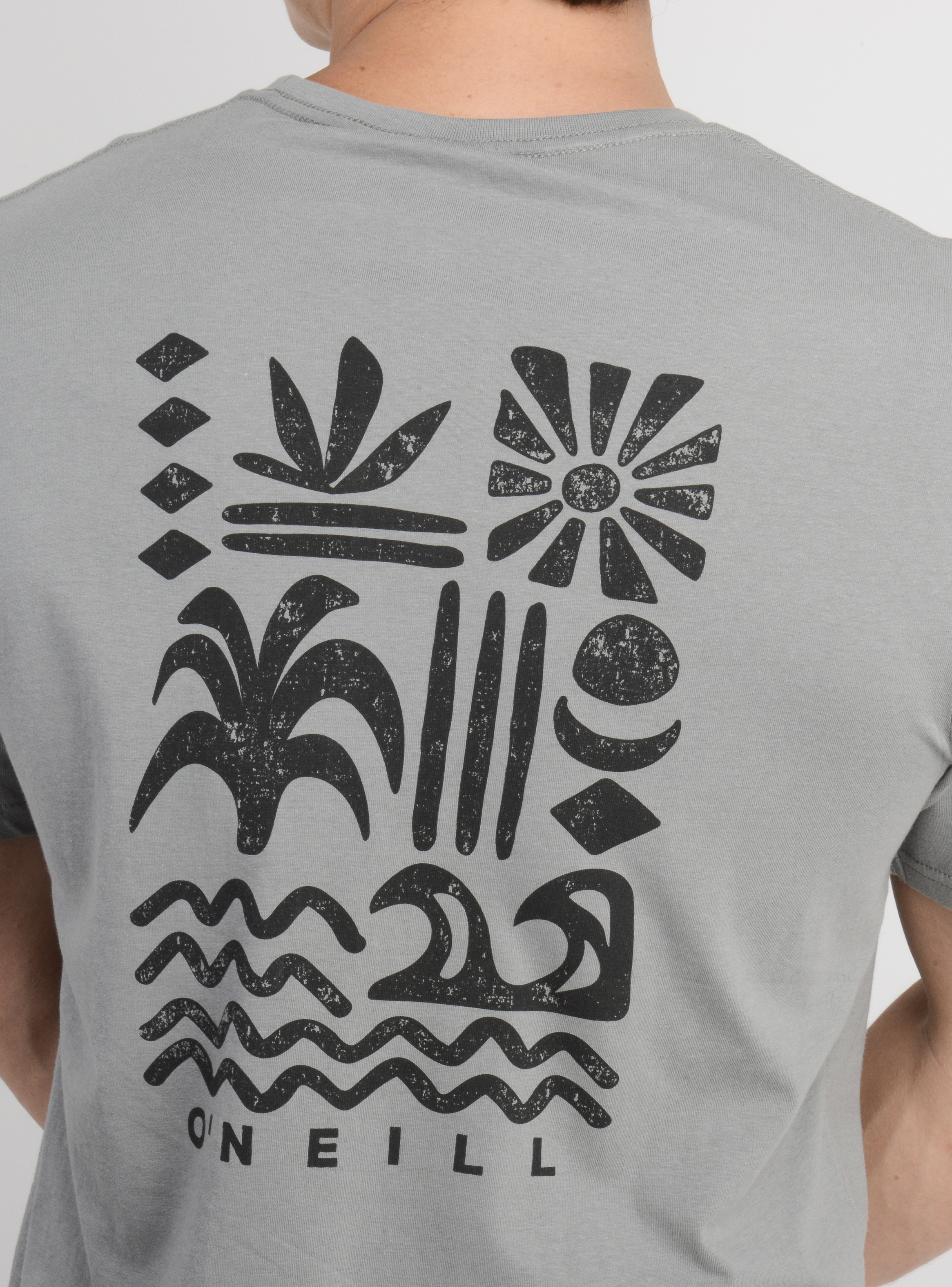 POLERA MANGA CORTA GLYPHS GRIS - 6