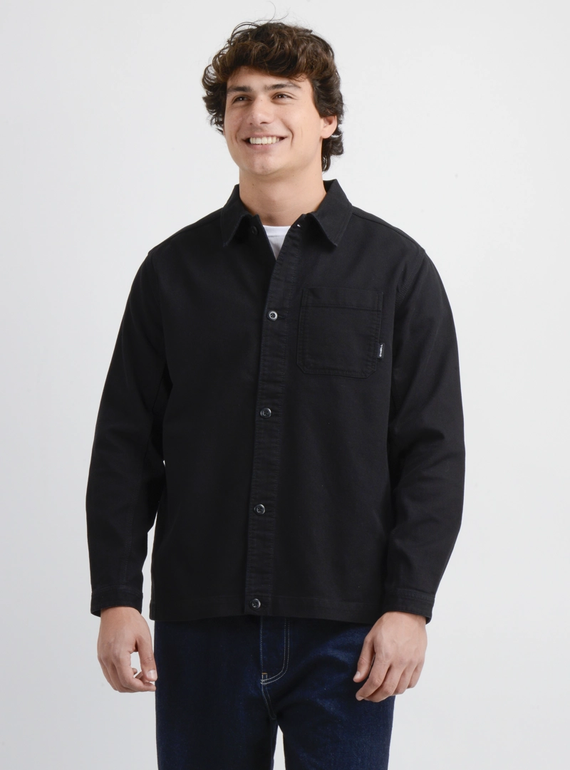 CAMISA MANGA LARGA MAXWELL NEGRO - 1