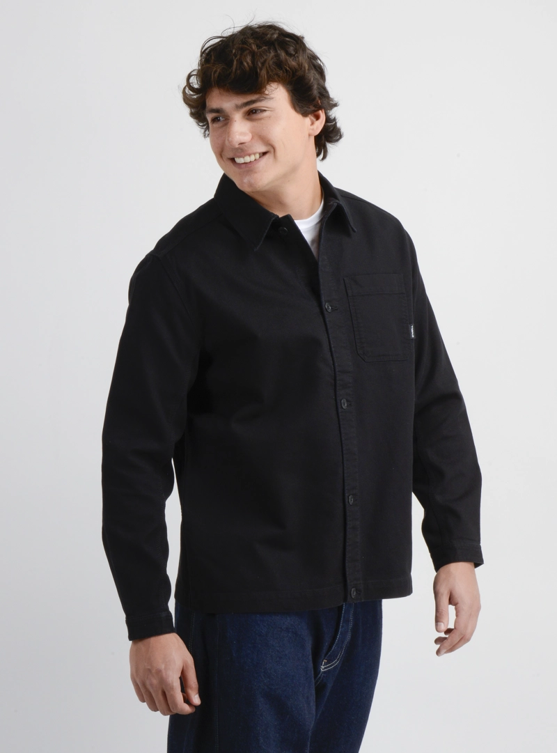 CAMISA MANGA LARGA MAXWELL NEGRO - 4