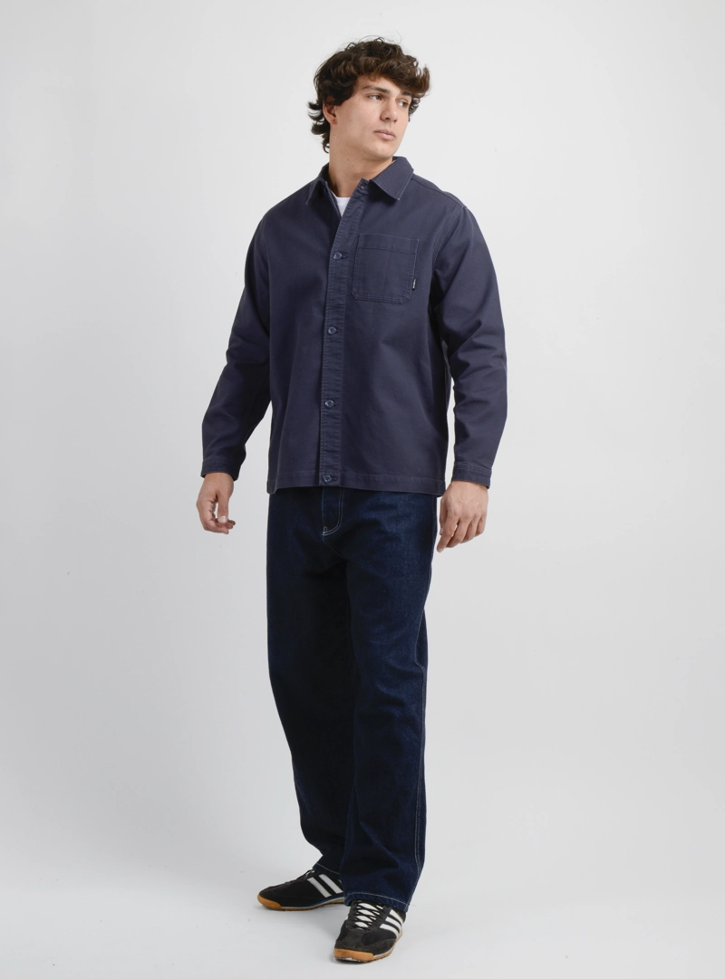 CAMISA MANGA LARGA MAXWELL AZUL OSCURO - 3