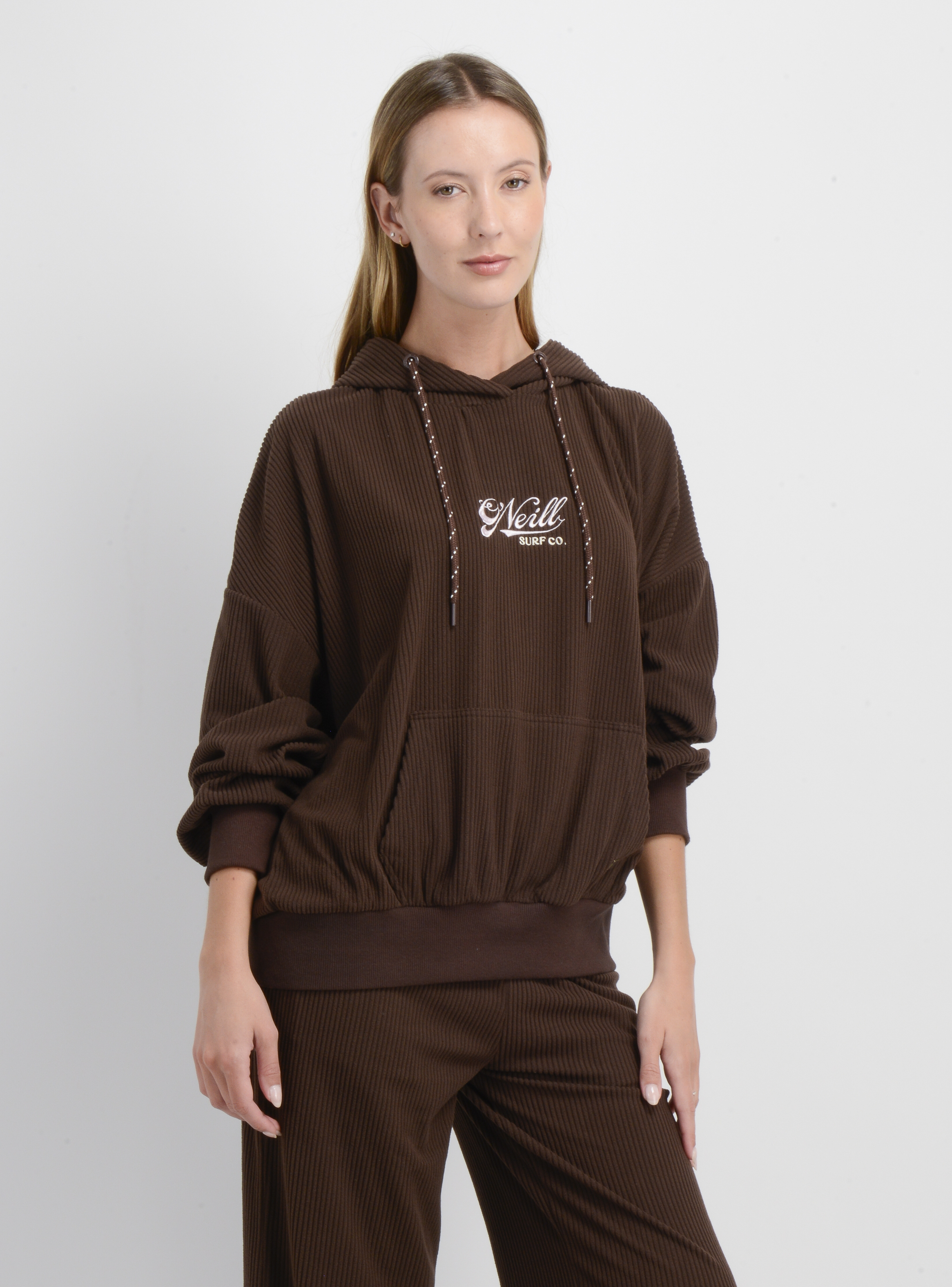 POLERON HOODIE ACANALADO JULY CAFE - 4