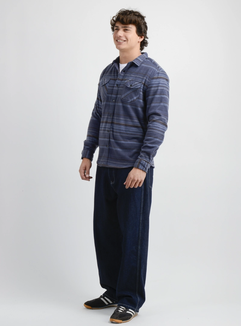 CAMISA POLAR MANGA LARGA GLACIER OVERSHIRT AZUL - 3