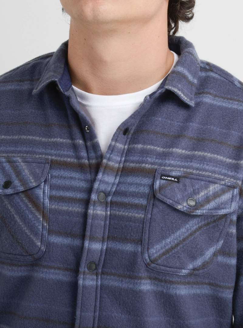 CAMISA POLAR MANGA LARGA GLACIER OVERSHIRT AZUL - 5