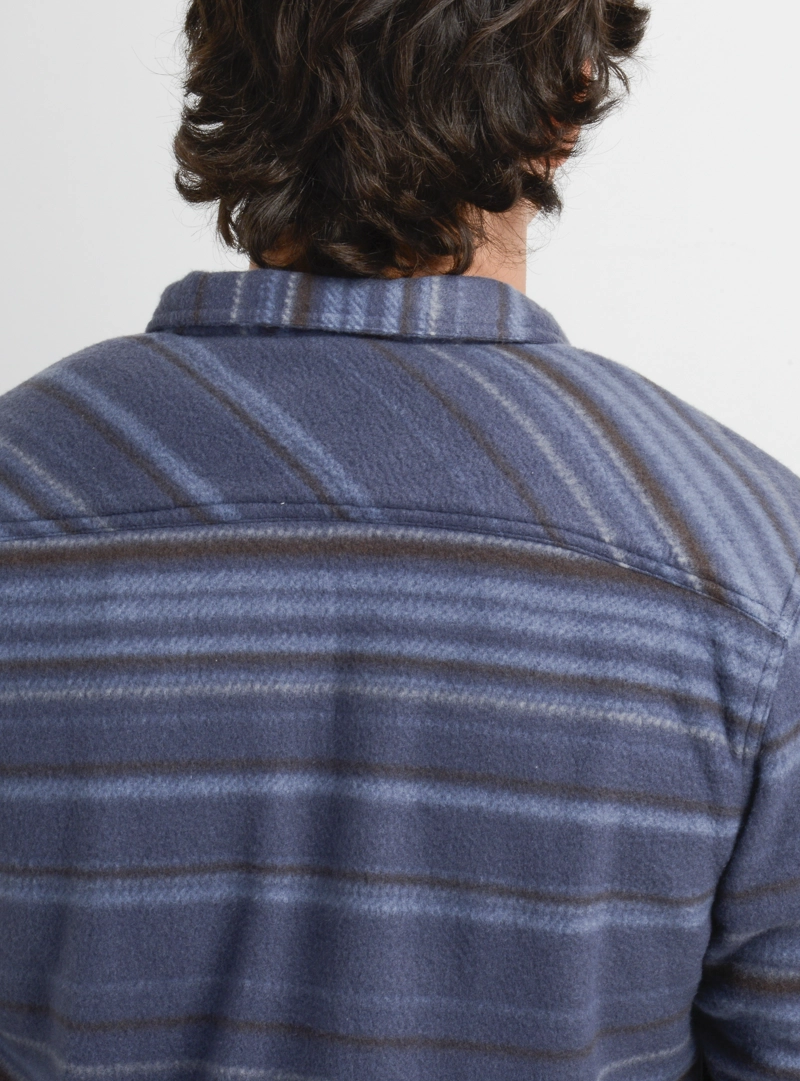 CAMISA POLAR MANGA LARGA GLACIER OVERSHIRT AZUL - 6