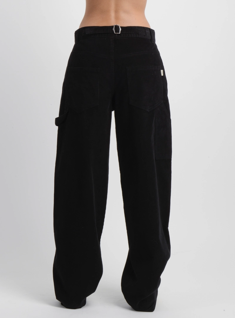 PANTALON COTELE LUX  NEGRO - 2