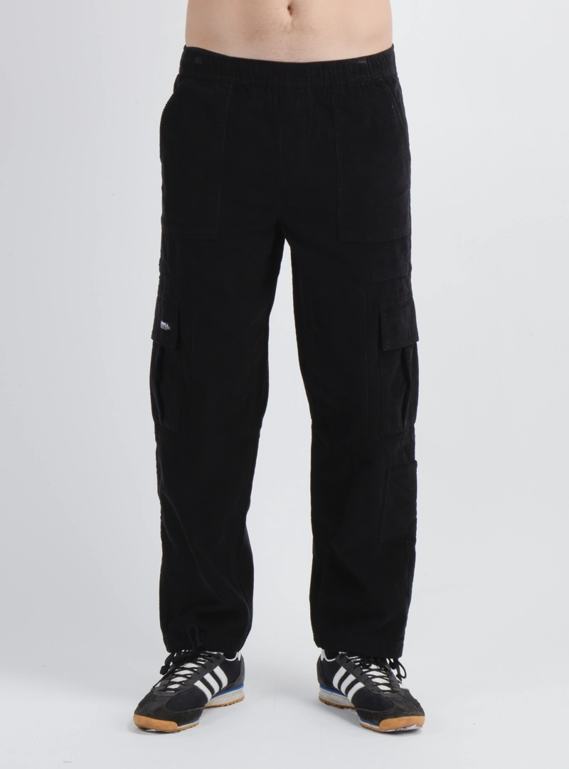 PANTALON COTELE CARGO SURF II NEGRO - 1
