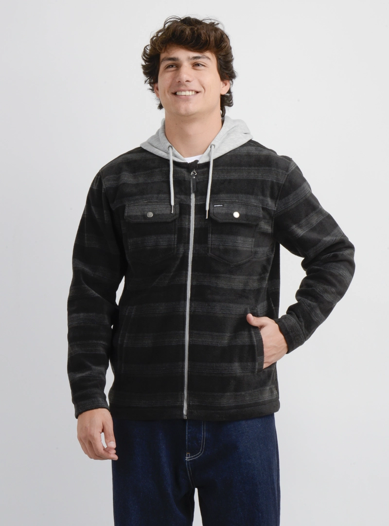 CAMISA POLAR MANGA LARGA ARCHER NEGRO - 1