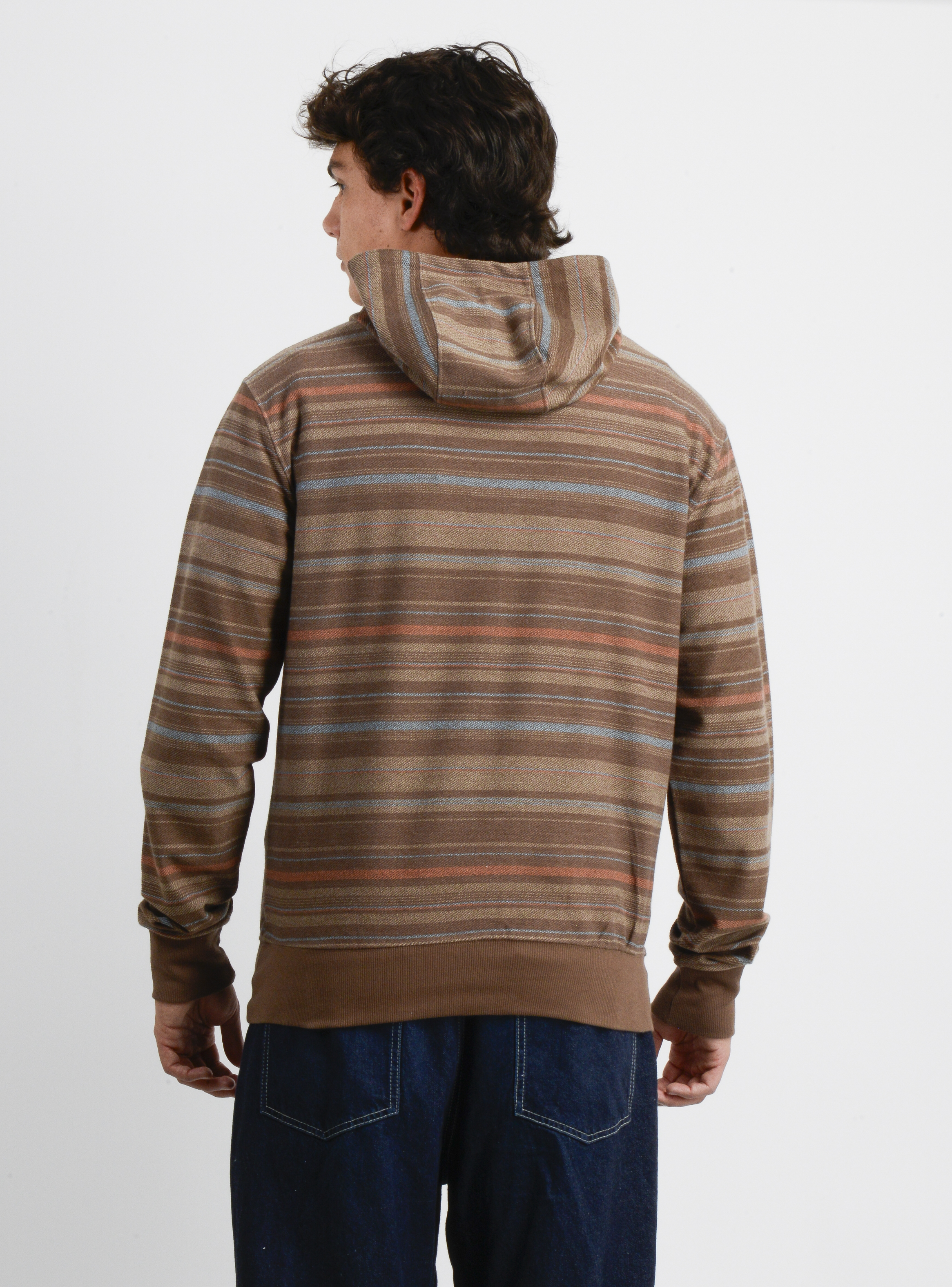 POLERON HOODIE BAVARO STRIPE II CAFE - 2