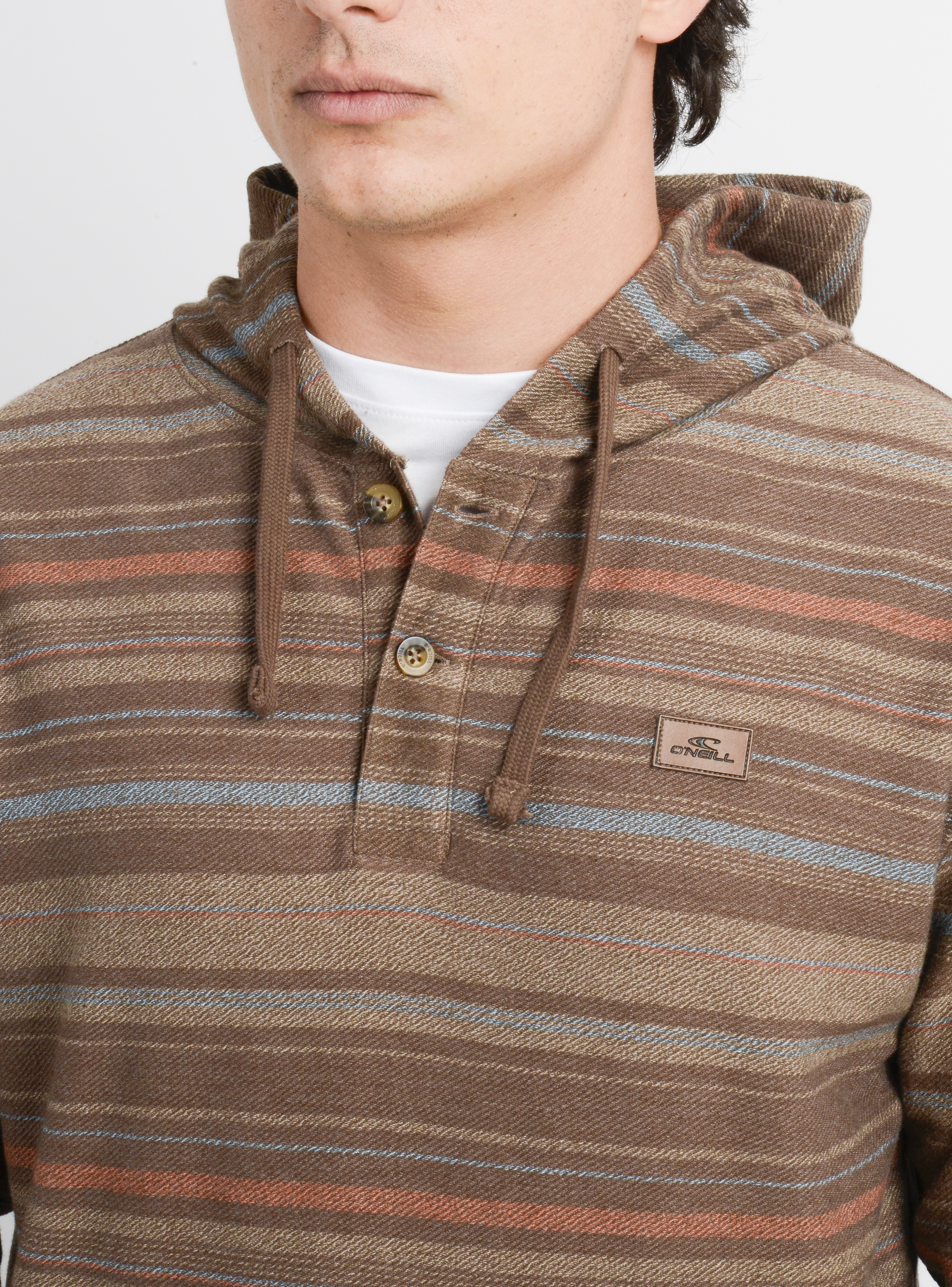 POLERON HOODIE BAVARO STRIPE II CAFE - 5
