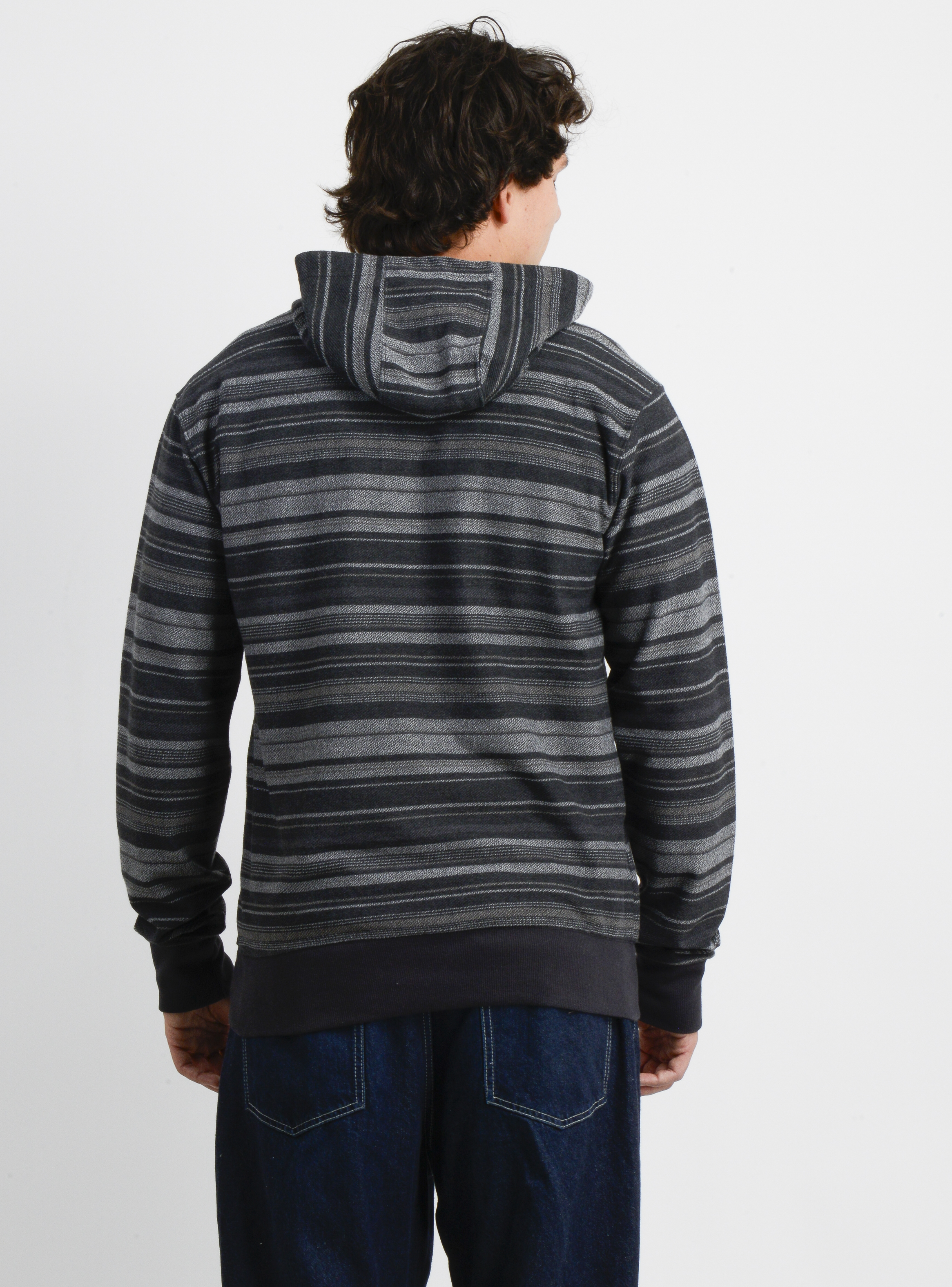 POLERON HOODIE BAVARO STRIPE II NEGRO - 2