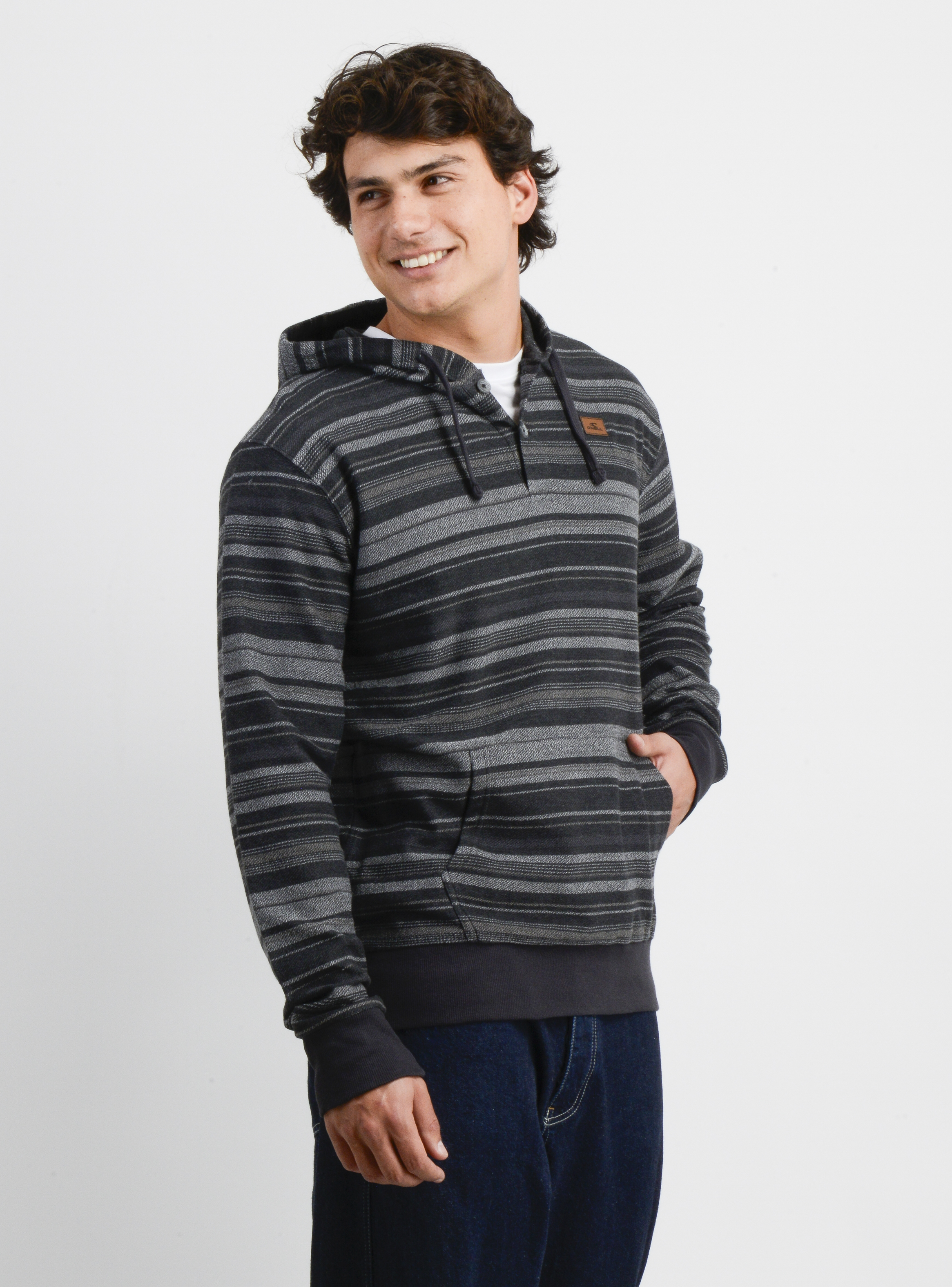 POLERON HOODIE BAVARO STRIPE II NEGRO - 4