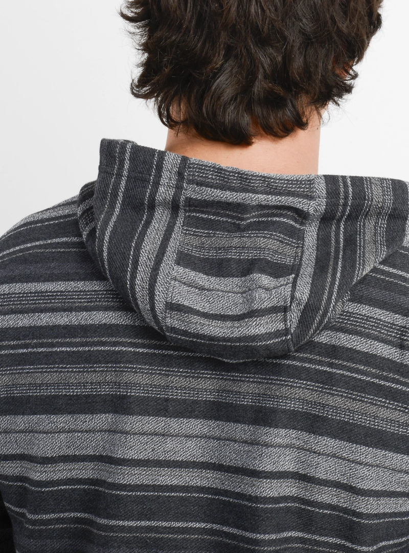 POLERON HOODIE BAVARO STRIPE II NEGRO - 6