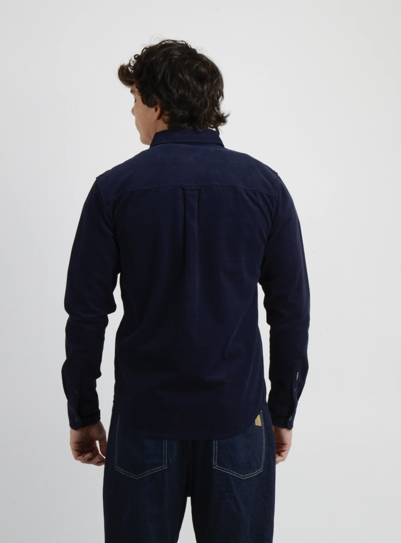 CAMISA MANGA LARGA CLINT AZUL OSCURO - 2