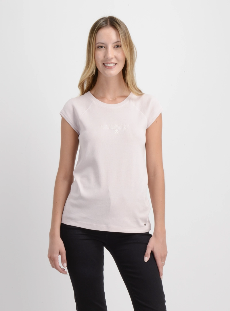 POLERA MANGA CORTA MONETTE ROSADO - 1