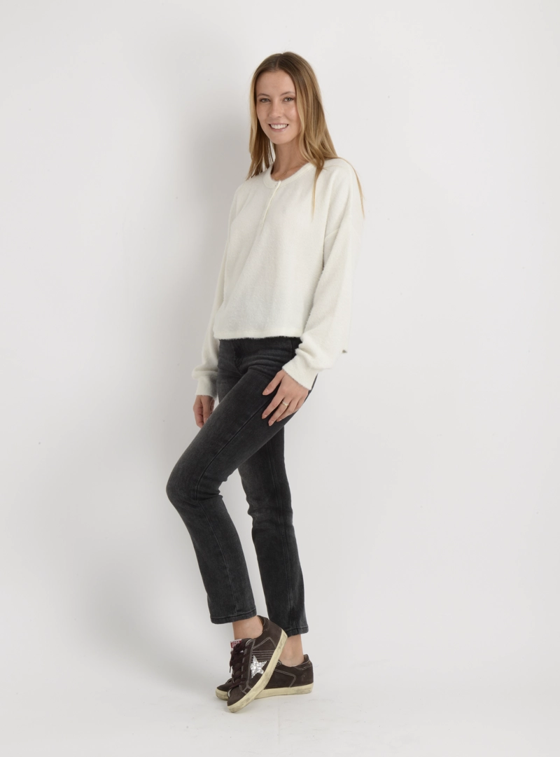 POLERA TEJIDA MANGA LARGA INESSA BEIGE CLARO - 3