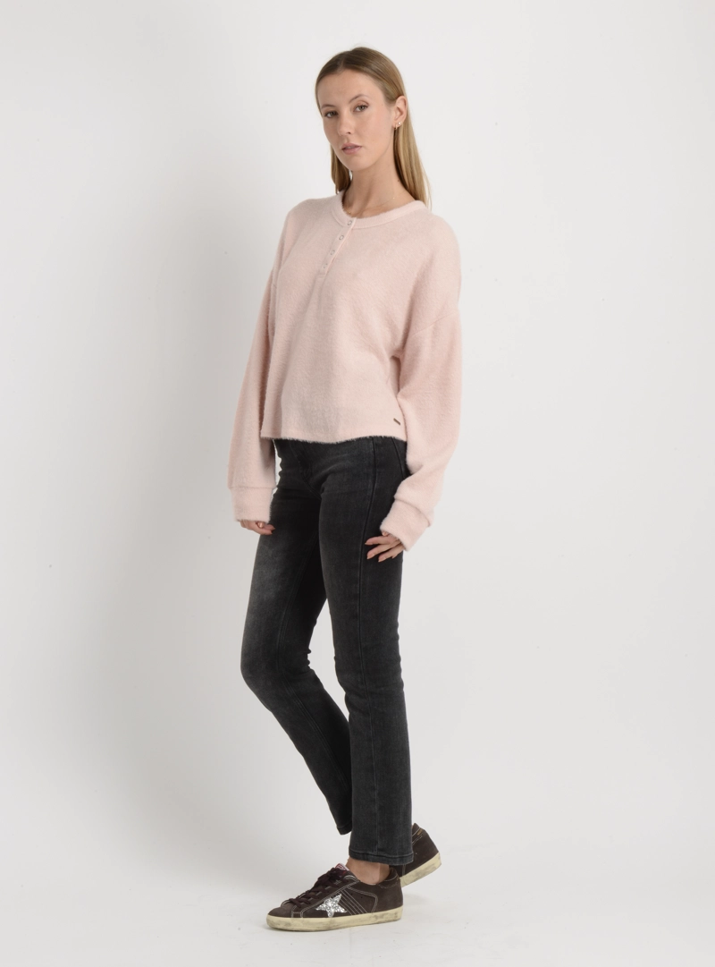 POLERA TEJIDA MANGA LARGA INESSA ROSADO CLARO - 3