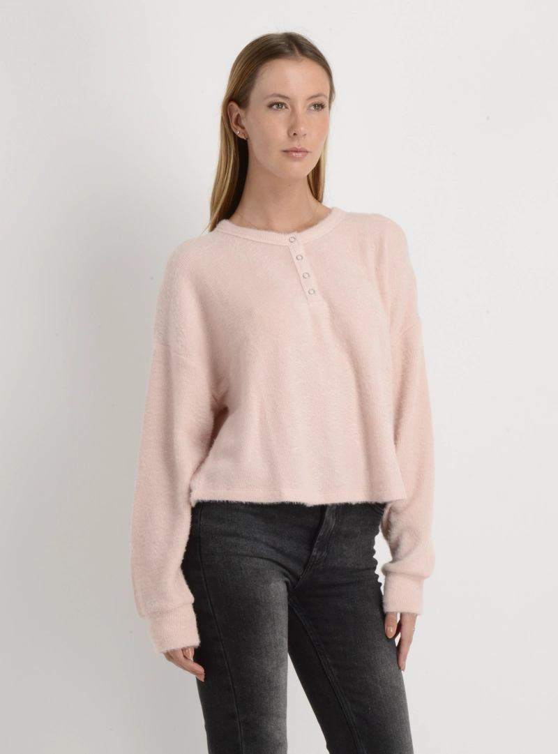 POLERA TEJIDA MANGA LARGA INESSA ROSADO CLARO - 4