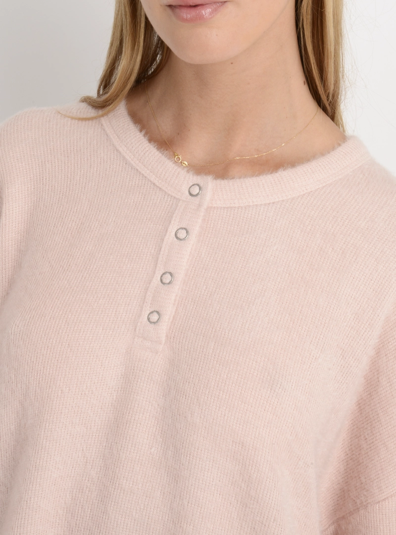 POLERA TEJIDA MANGA LARGA INESSA ROSADO CLARO - 5