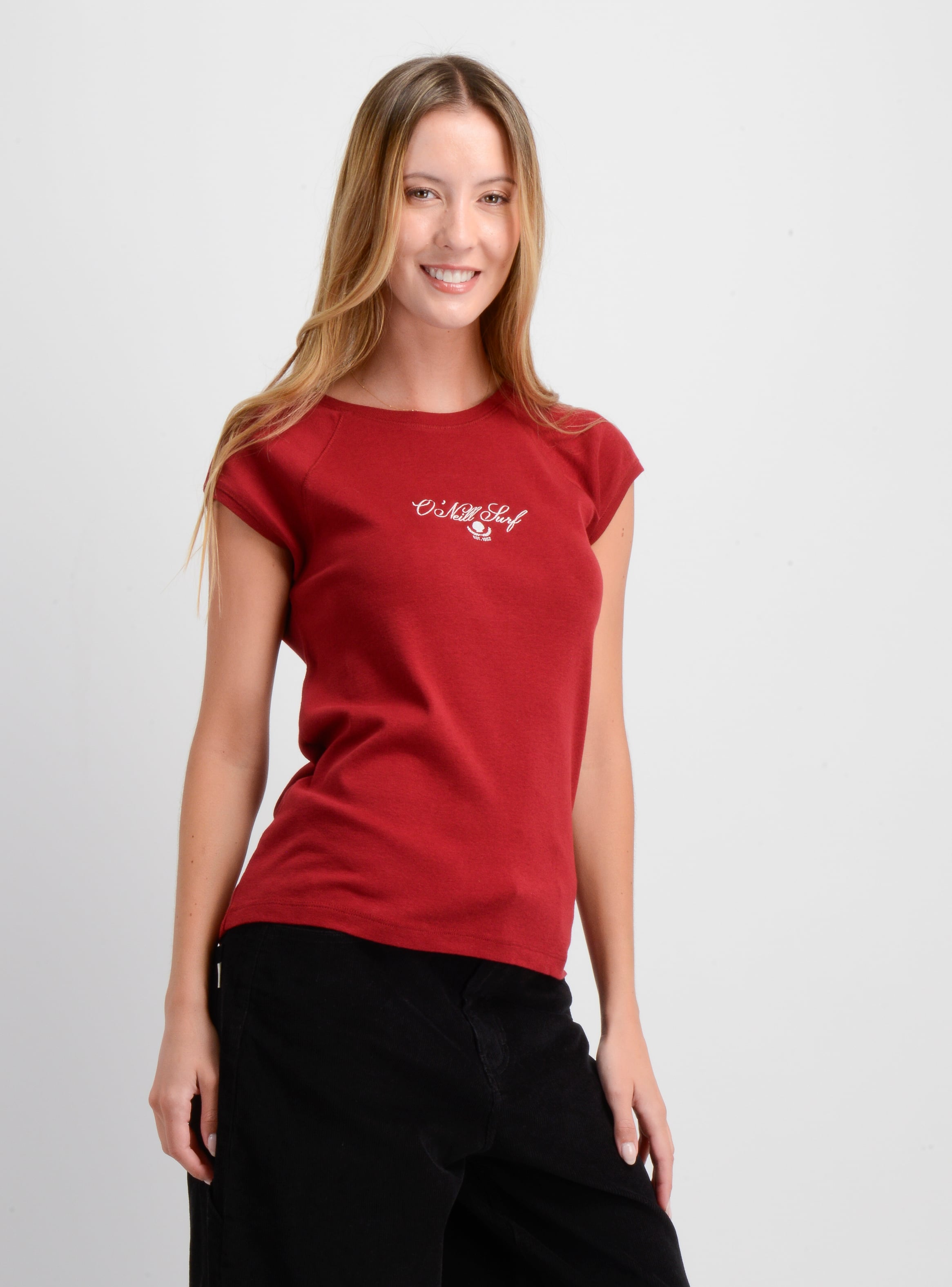 POLERA MANGA CORTA MONETTE ROJO OSCURO - 4