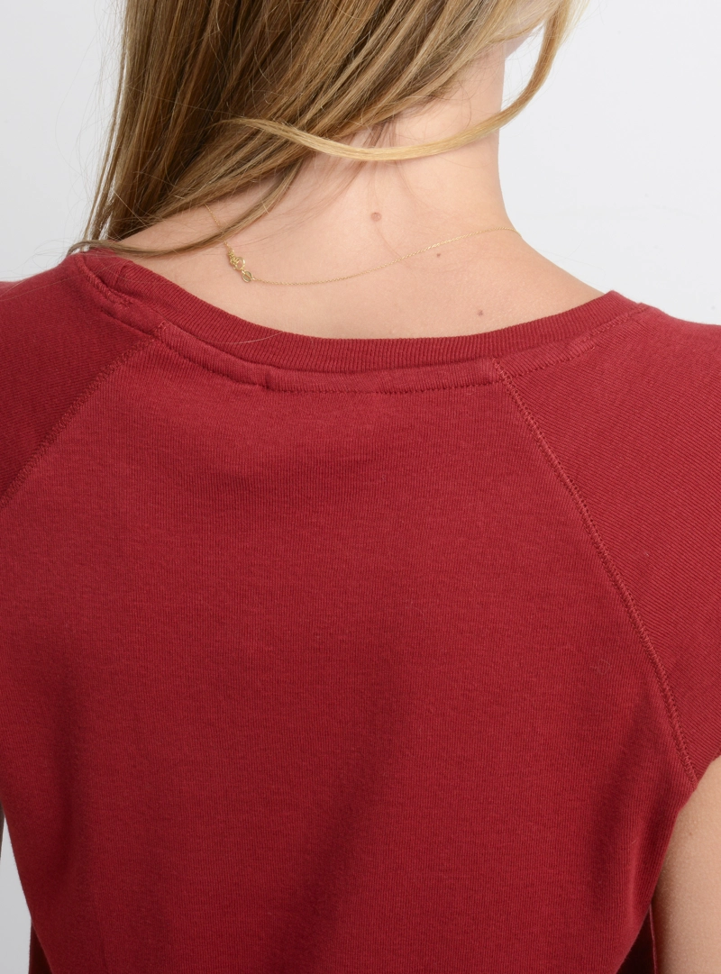 POLERA MANGA CORTA MONETTE ROJO OSCURO - 6