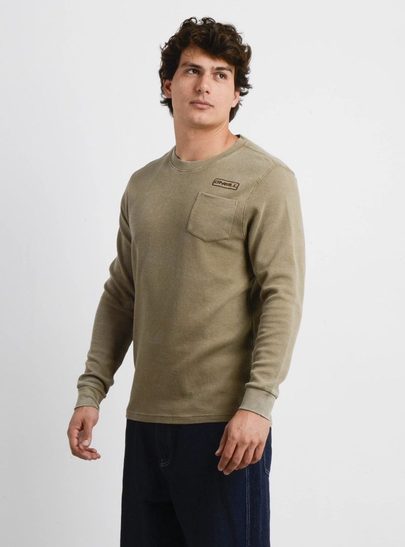 POLERA MANGA LARGA PANAL OVERLAND BEIGE - 3
