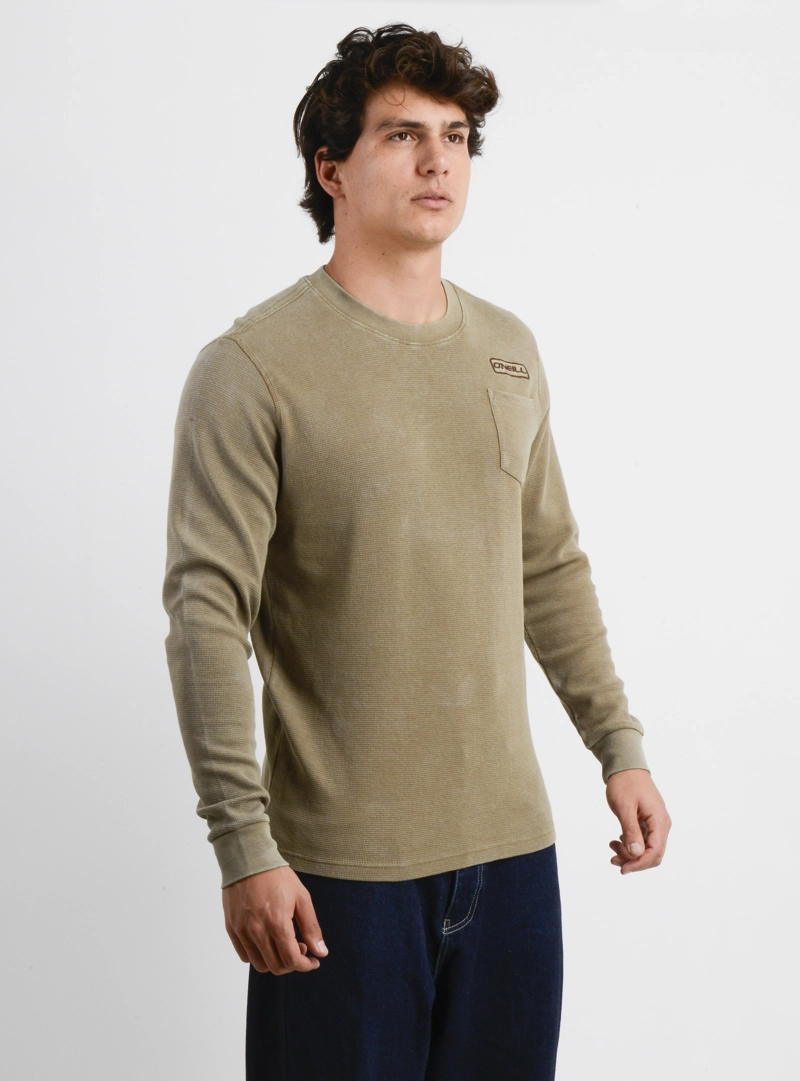 POLERA MANGA LARGA PANAL OVERLAND BEIGE - 4
