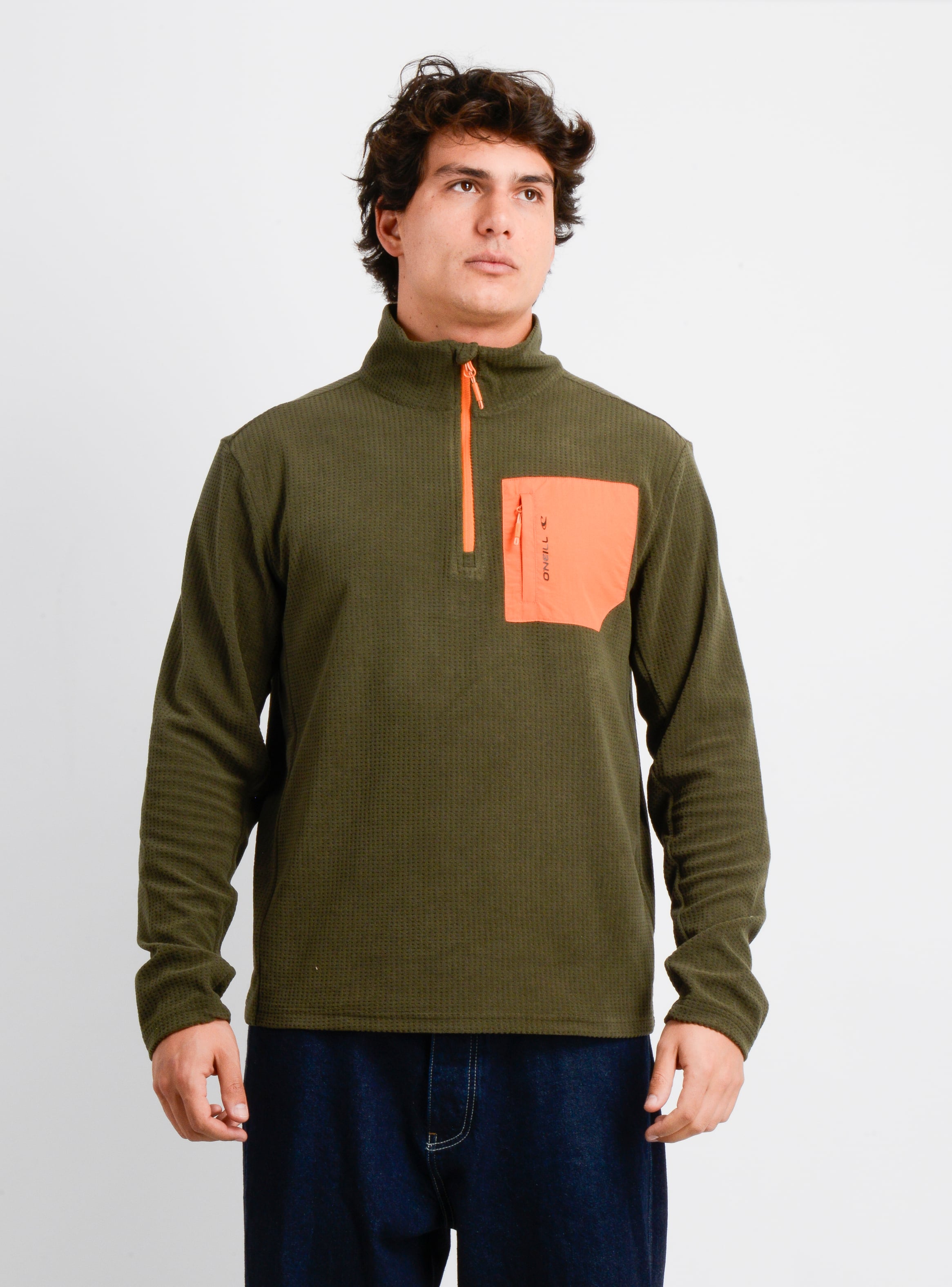 POLERON POLAR HALF RAISE II VERDE OSCURO - 1