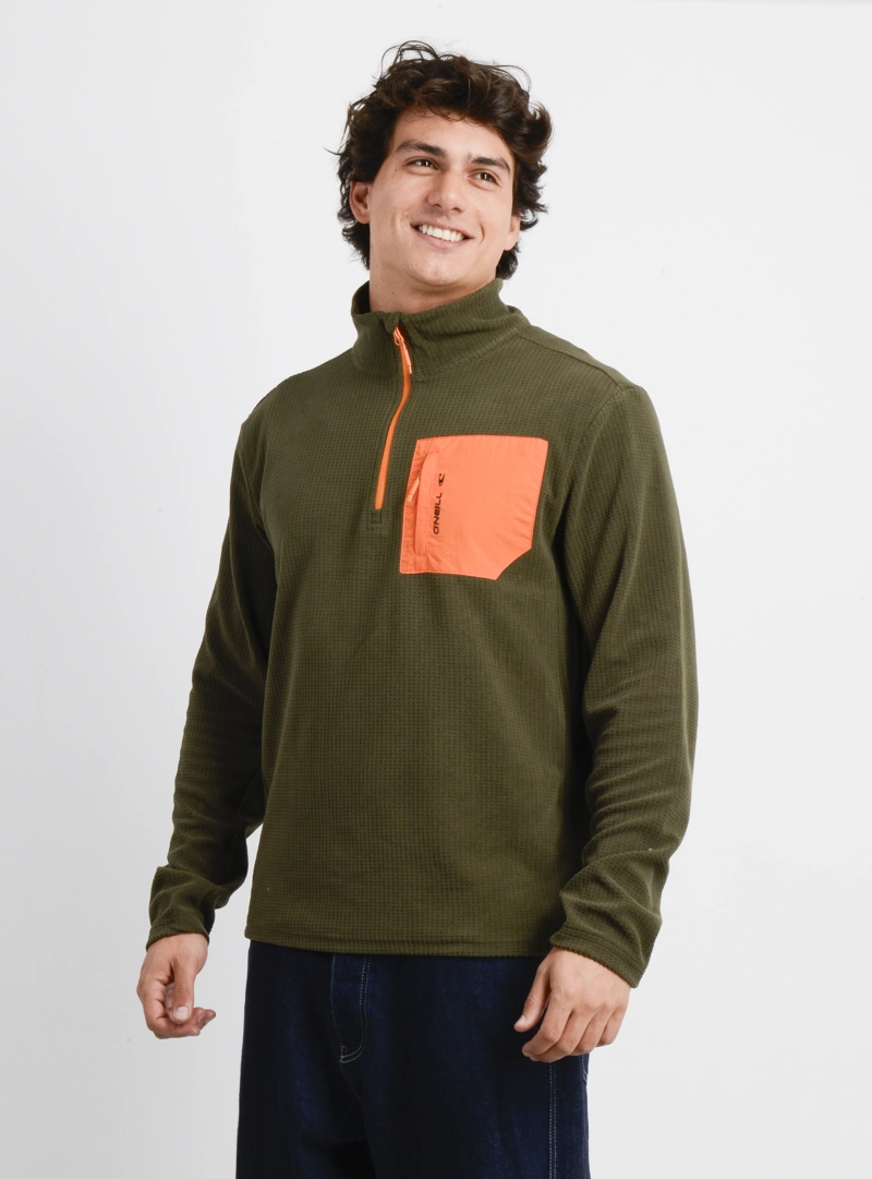 POLERON POLAR HALF RAISE II VERDE OSCURO - 3