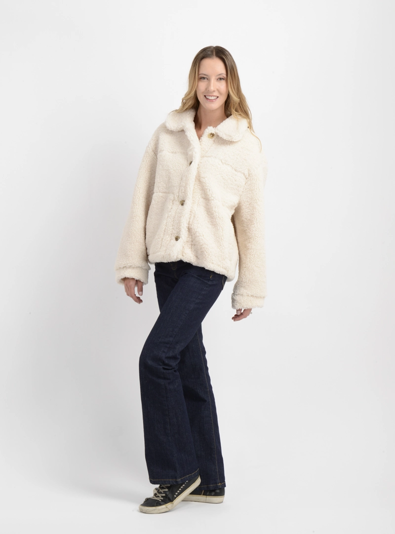 CHAQUETA CHIPORRO MILAH BEIGE CLARO - 3