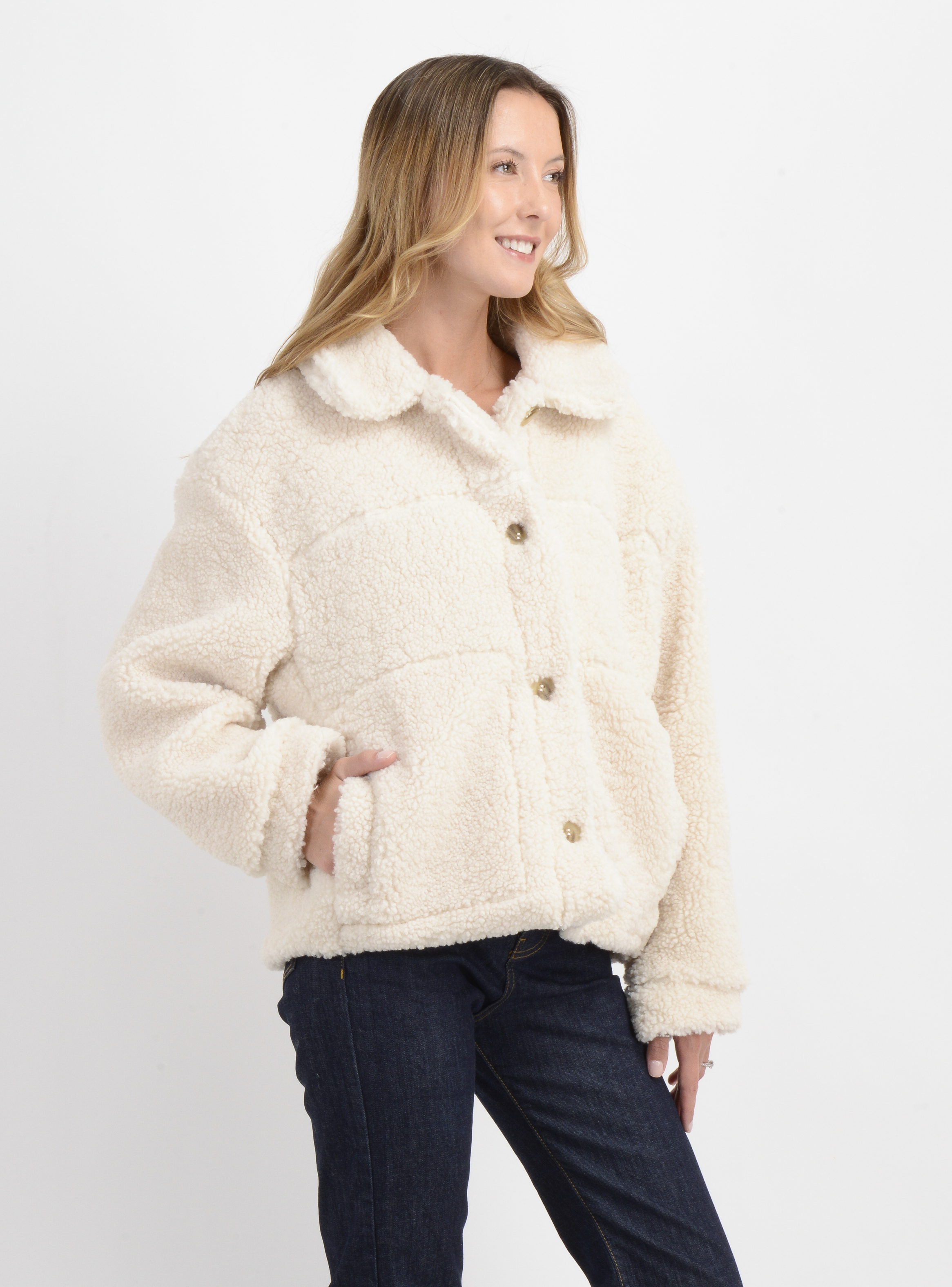 CHAQUETA CHIPORRO MILAH BEIGE CLARO - 4