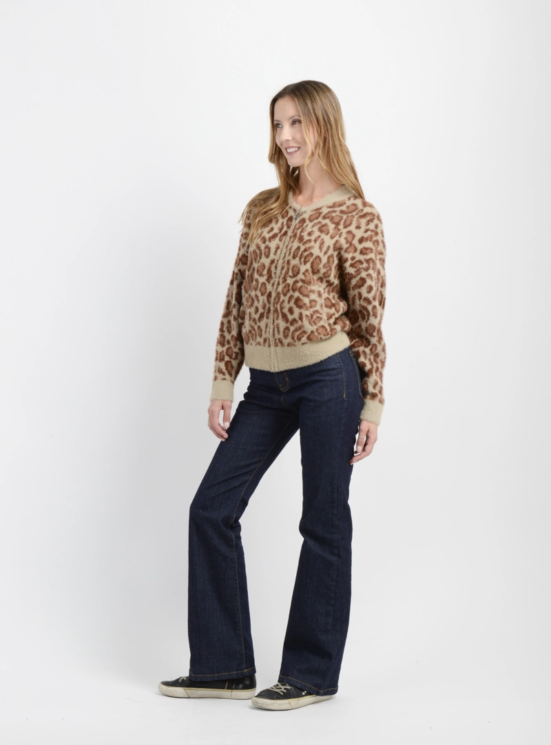 SWEATER CON CIERRE WILD CAFE  CLARO - 3