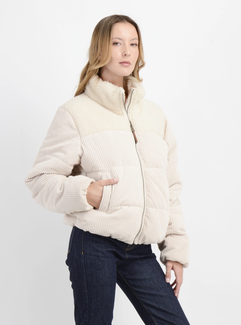 CHAQUETA COTELON OG COLETTE BEIGE CLARO - 4
