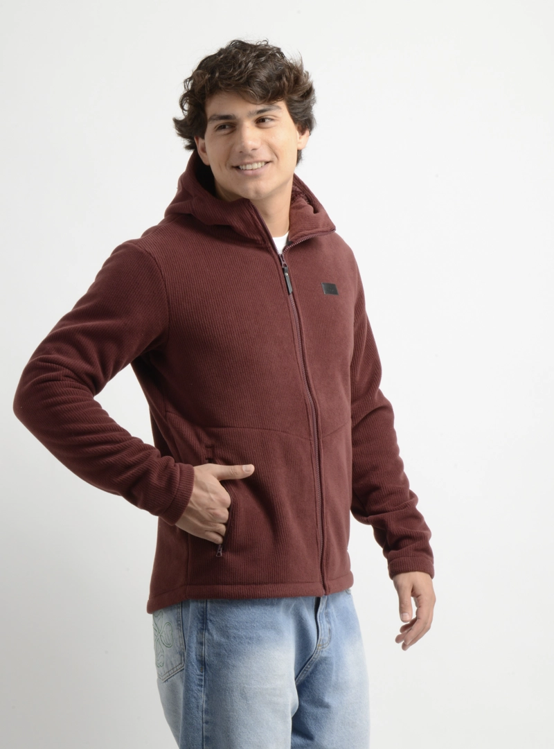 POLERON POLAR ACANALADO VENTURE ROJO OSCURO - 4
