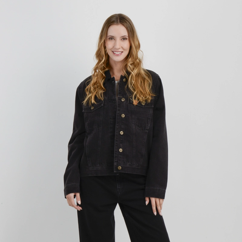 CHAQUETA DENIM OG MILA NEGRO - 1