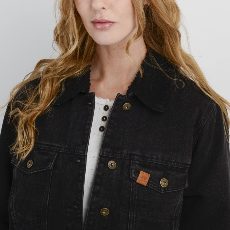 CHAQUETA DENIM OG MILA NEGRO - 5