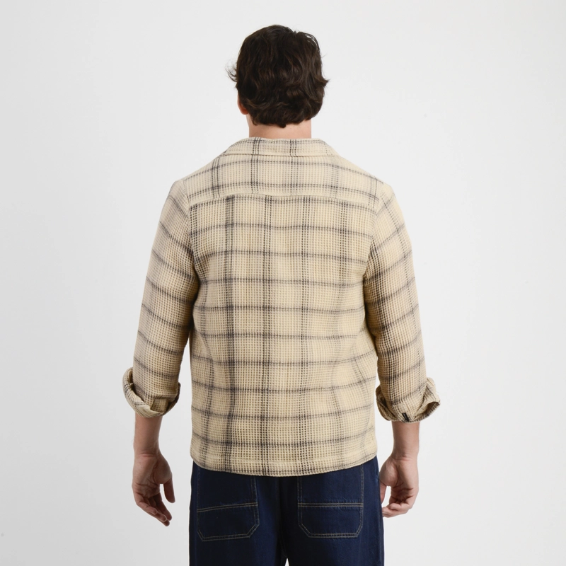 CAMISA MANGA LARGA WAFFLE REPUBLIC BEIGE - 2