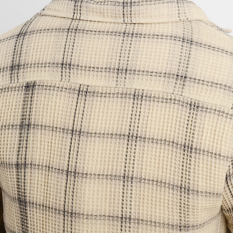 CAMISA MANGA LARGA WAFFLE REPUBLIC BEIGE - 6