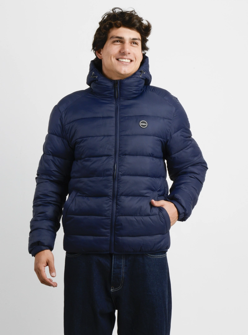 PARKA GLASSY PUFF AZUL OSCURO - 1